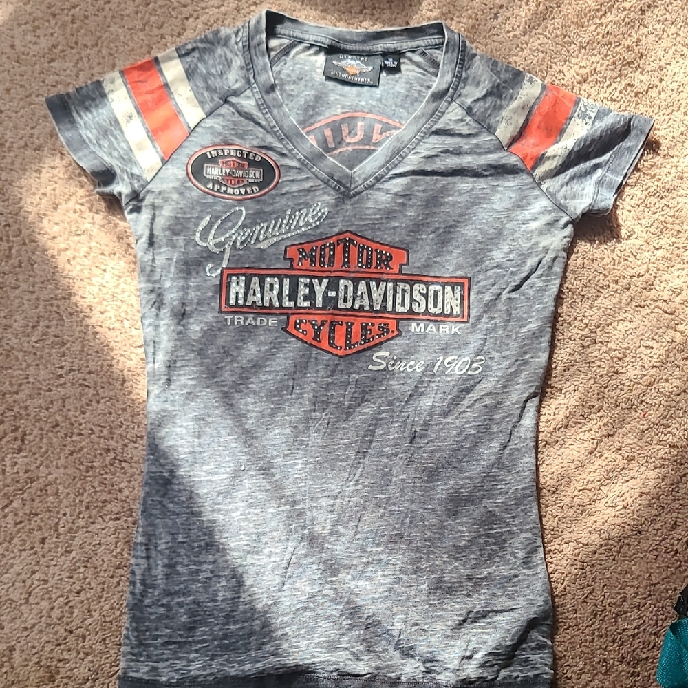 Harley-Davidson Womans Gray T-Shirt Xs